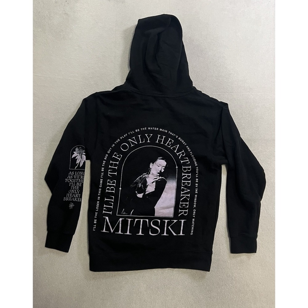 Mitski Laurel Hell The Only Heartbreaker Hoodie Black Pink Graphic Adult Small